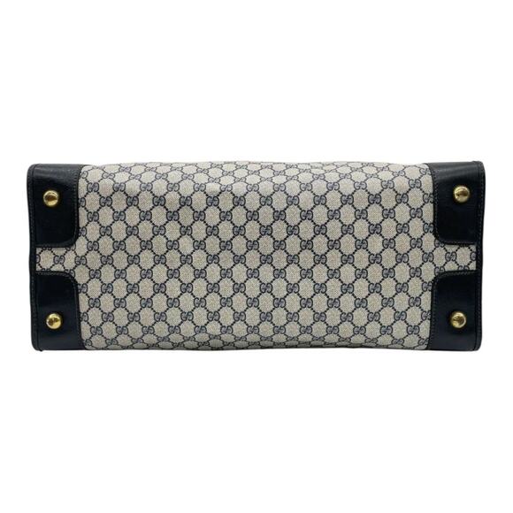 Gucci GG Supreme Vintage PVC  Leather Navy Boston Large Travel Weekender Bag - Picture 9 of 16